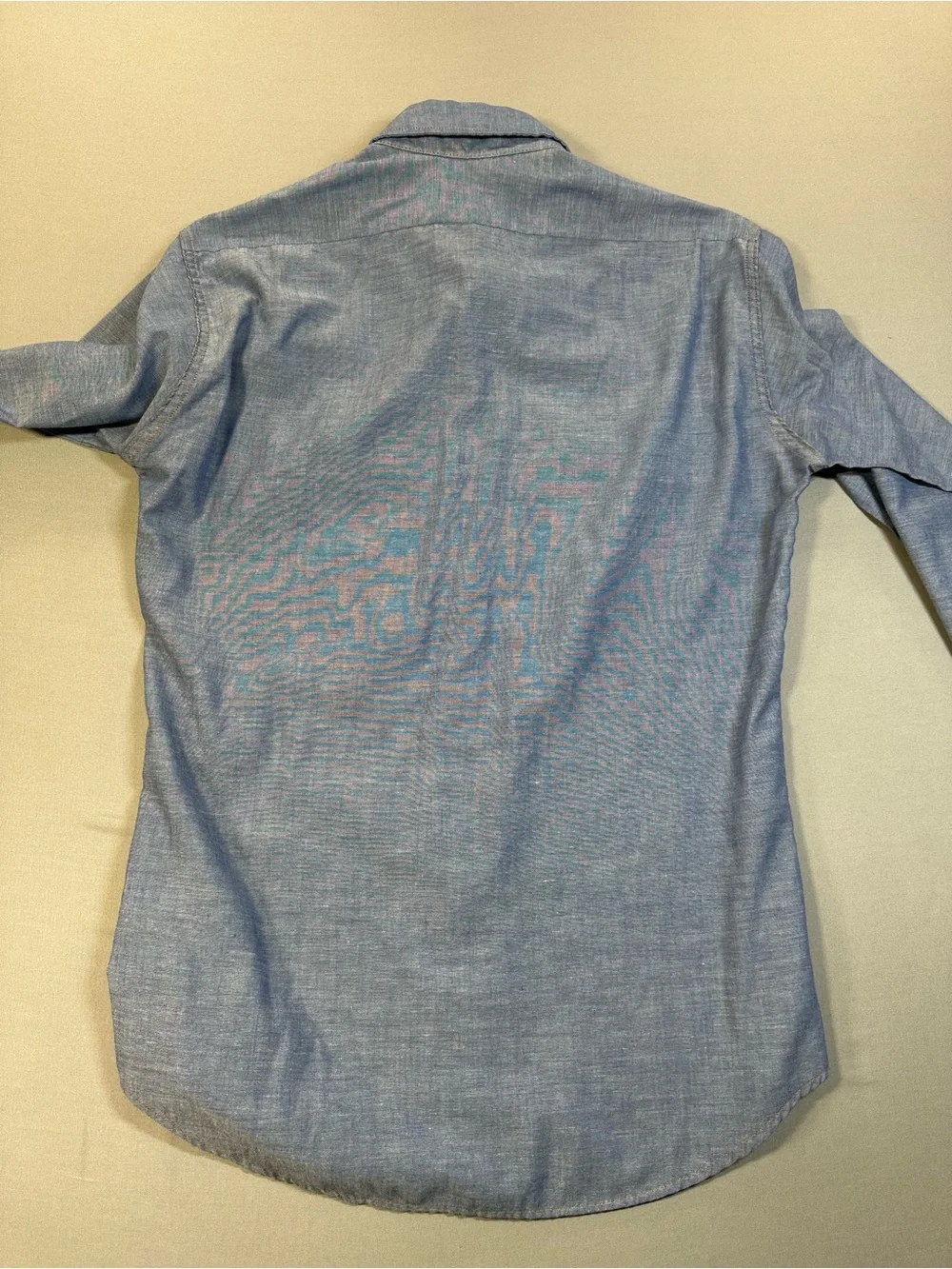 VINTAGE 70s Levi's Orange Tab Chambray Button Up Western Shirt - Mens Medium